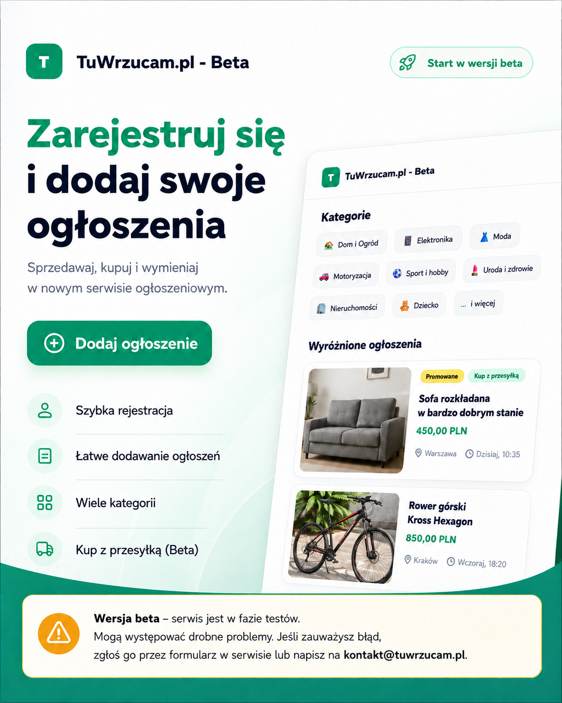 TuWrzucam.PL - już niedługo wystartuje!
