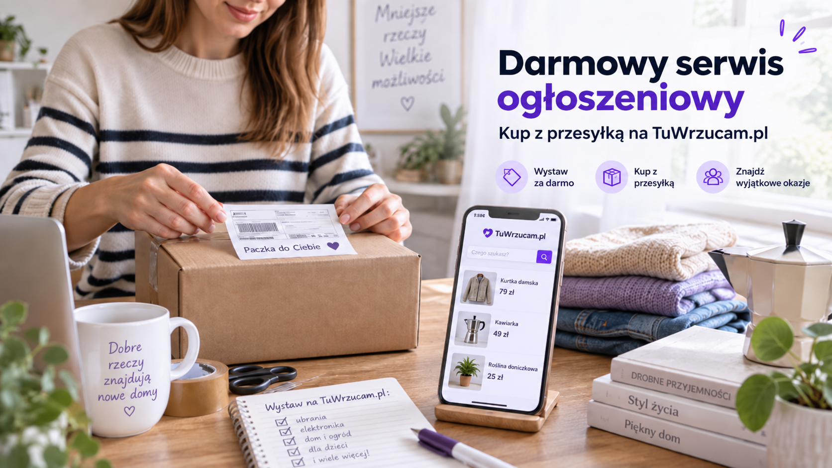 Darmowy serwis ogłoszeniowy z opcją „Kup z przesyłką” – TuWrzucam.pl