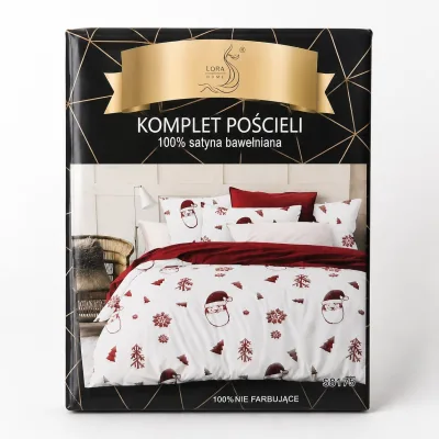 Pościel świąteczna satynowa