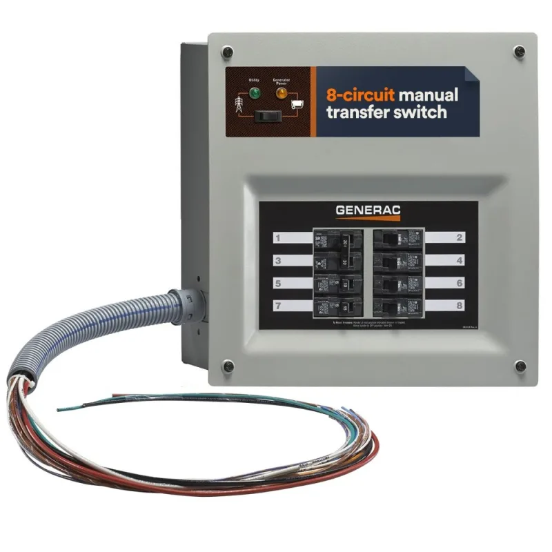 Generac HomeLink™ 30-Amp Manual Transfer Switch – Upgradeable 8-Circuit Power Management System